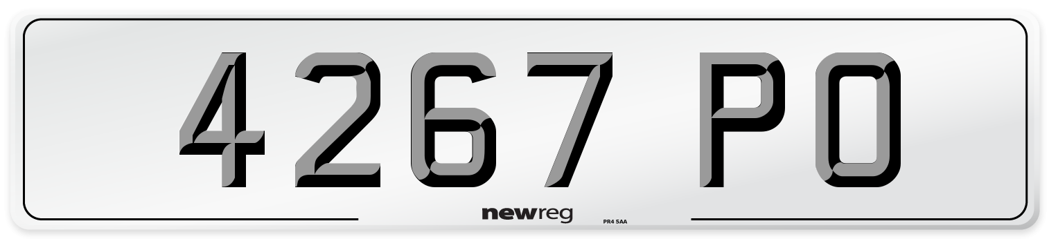 4267 PO Number Plate from New Reg